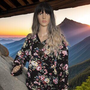 SHEIN Floral Lightweight Sweatshirt